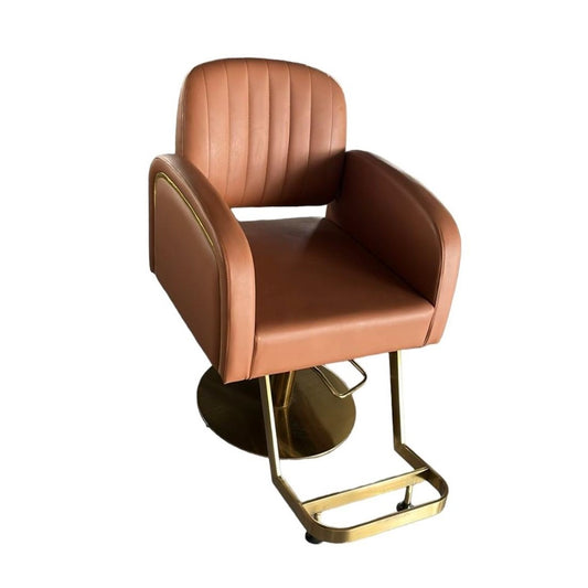 Belivia styling chair, contemporary salon chair, front view photo